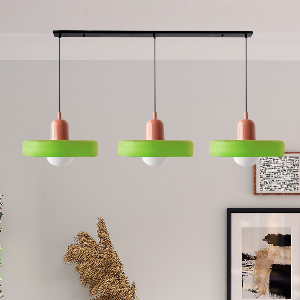 3 Heads Bauhaus Modern Simple Glass Pendant Light - Cueteks