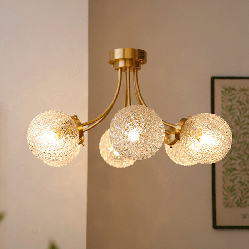 Mid Century Circle Metal Chandelier For Living Room - Cueteks