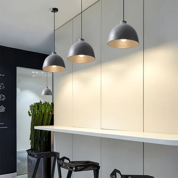 Resin Bowl Pendant Lamp Rustic Pendant Lighting - Cueteks