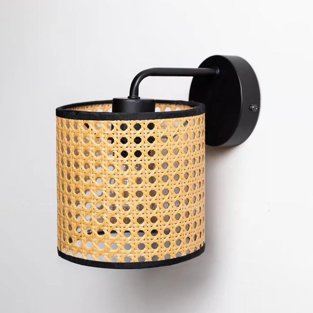 Ritta Wandleuchte, Rattan & Weidengeflecht - Cueteks