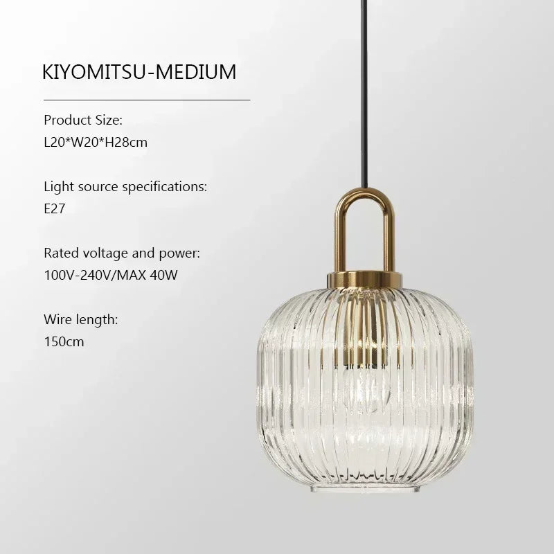 Rounded clear pendant diagram labelled 20 × 20 × 28 cm, E27, MAX 40 W and 150 cm wire