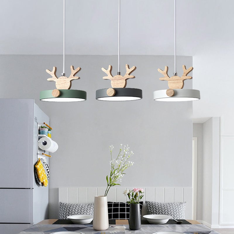 Morandi Holz LED Kronleuchter Hirschgeweih Pendelleuchte - Cueteks
