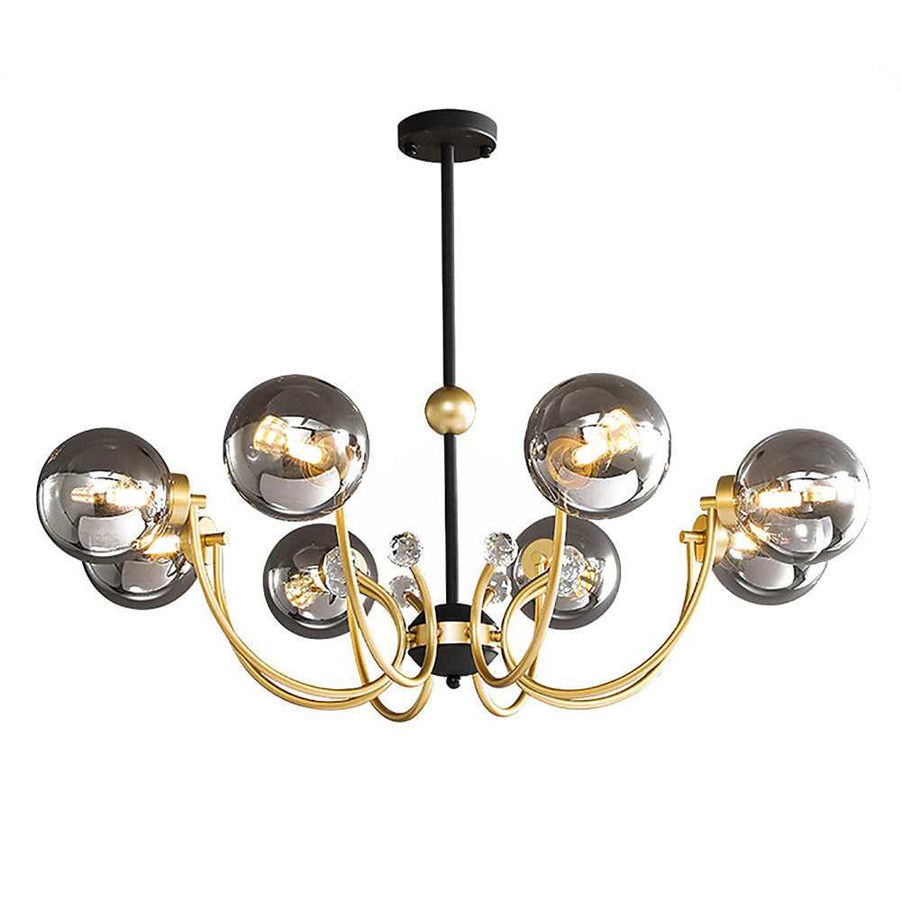 Black Adjustable Sputnik Chandeliers - Cueteks