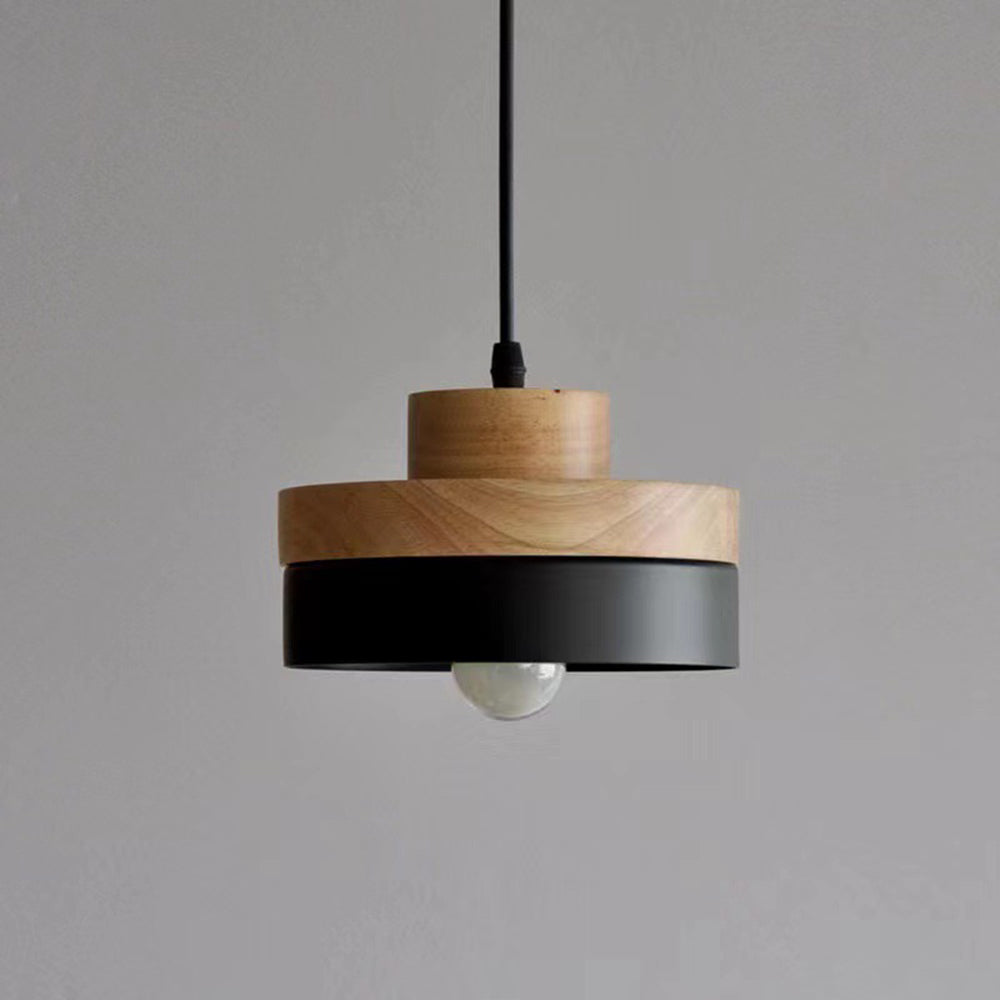 Industrial Wood Pendant Light - Cueteks