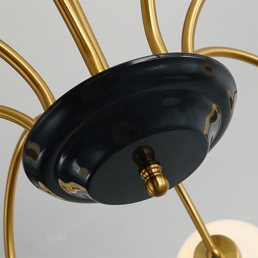 Chrome Chandelier Living Room Lighting Nordic Glass Chandelier - Cueteks