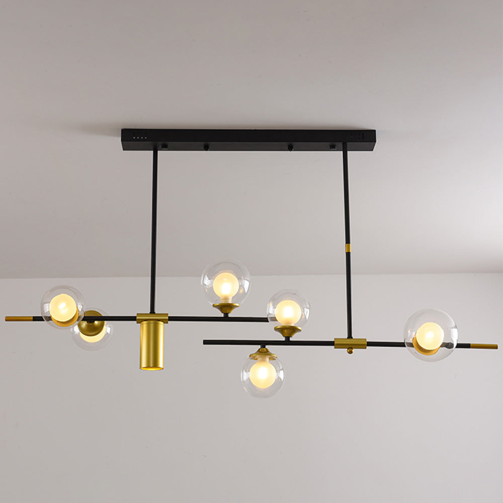 Brass Contemporary LED Chandelier Sputnik Chandelier 7-Light - Cueteks