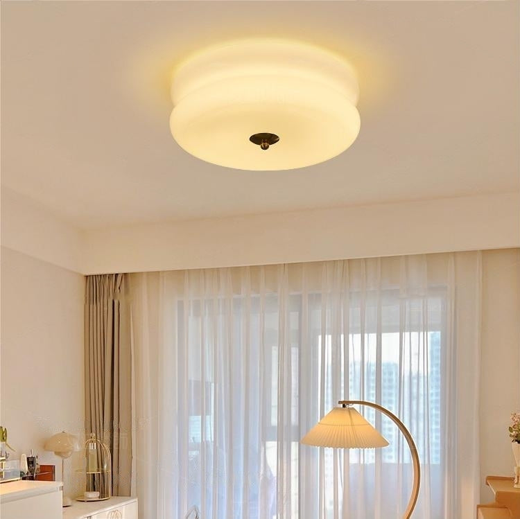 Art Deco Cream Cake Ceiling Light - Cueteks