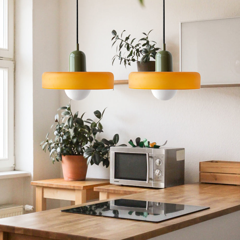 2 Heads Modern Bauhaus Glass Pendant Light - Cueteks