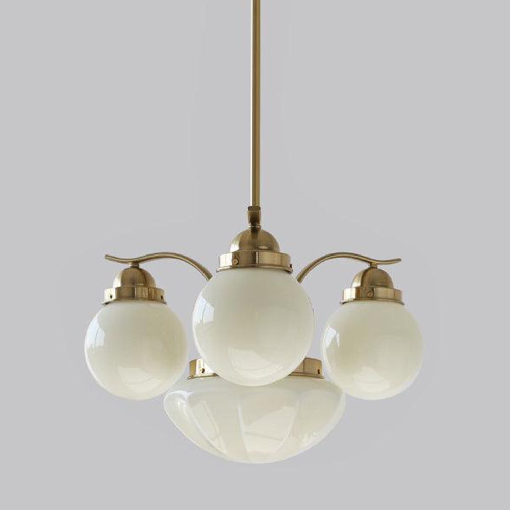 Vintage Ryttenberg Glass Chandelier - Cueteks