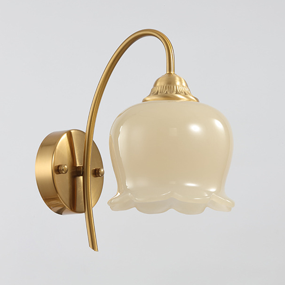 Creamy Copper Glass Wall Sconce - Cueteks