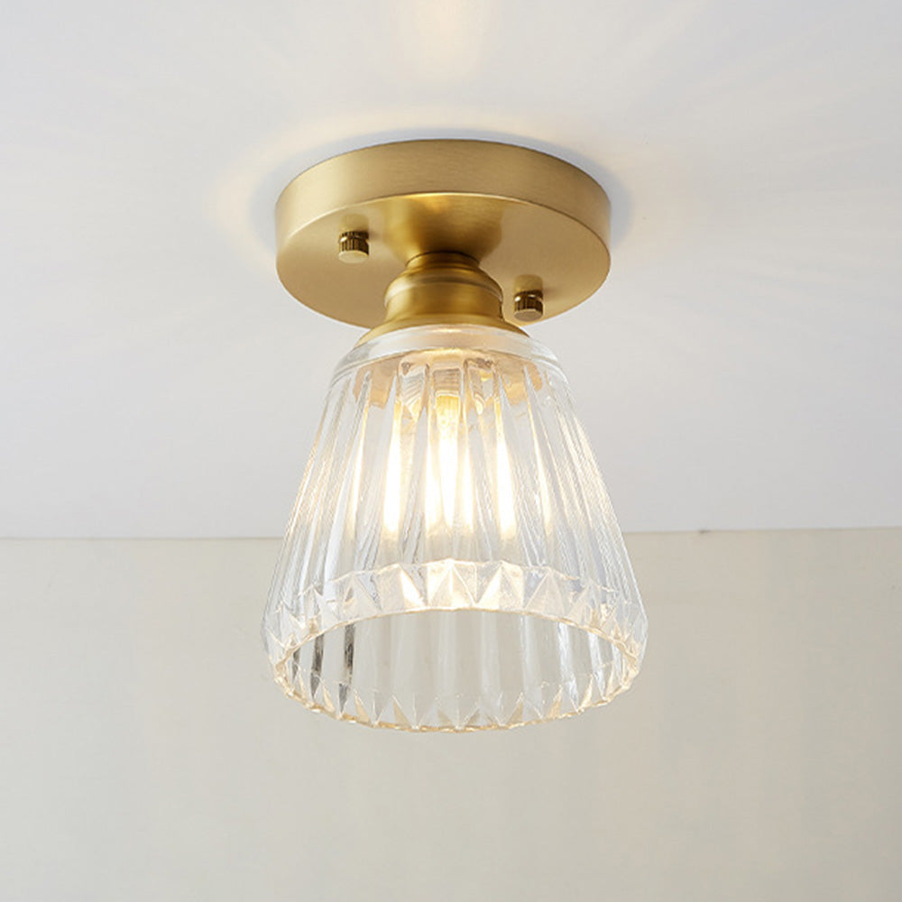 Simple Glass Semi Flush Ceiling Lights - Cueteks