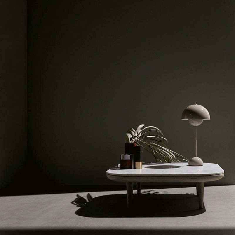 Morandi Mushroom Table Lamp, Rechargeable, Multi Colors, Metal - Cueteks
