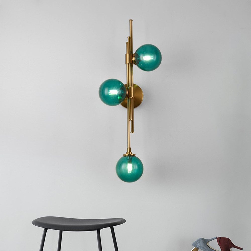 Vintage Ball 3 Heads Glass Wall Lamp - Cueteks
