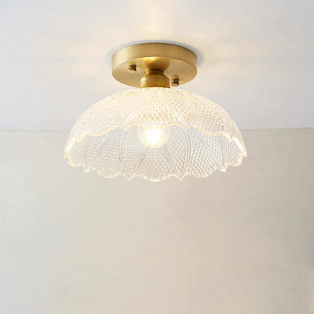 Simple Glass Semi Flush Ceiling Lights - Cueteks