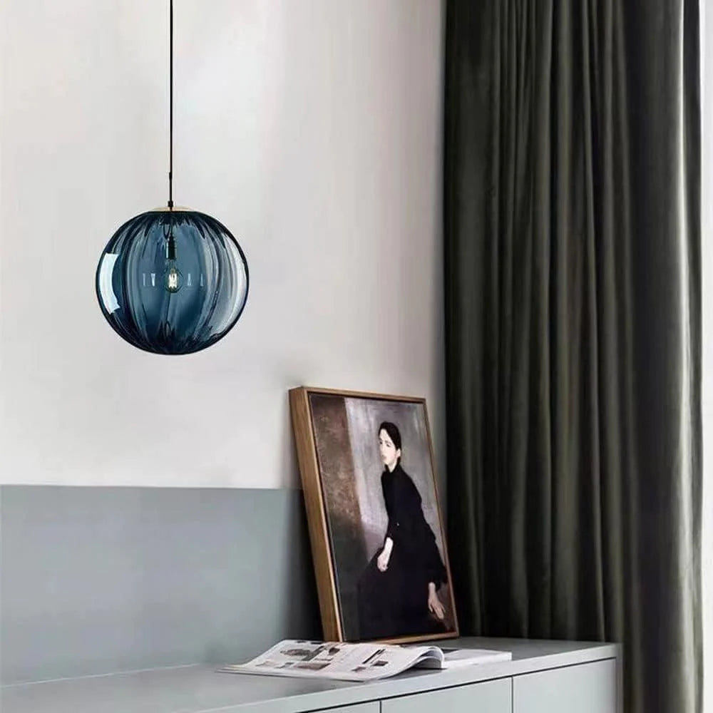 Modern Simple Round Glass Pendant Light - Cueteks