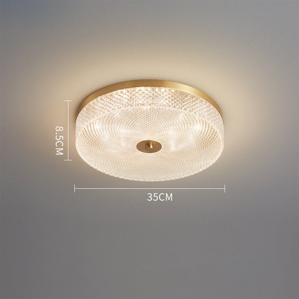 Modern Simple Crystal Copper Ceiling Light - Cueteks