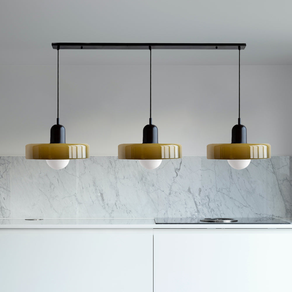 3 Heads Bauhaus Modern Simple Glass Pendant Light - Cueteks
