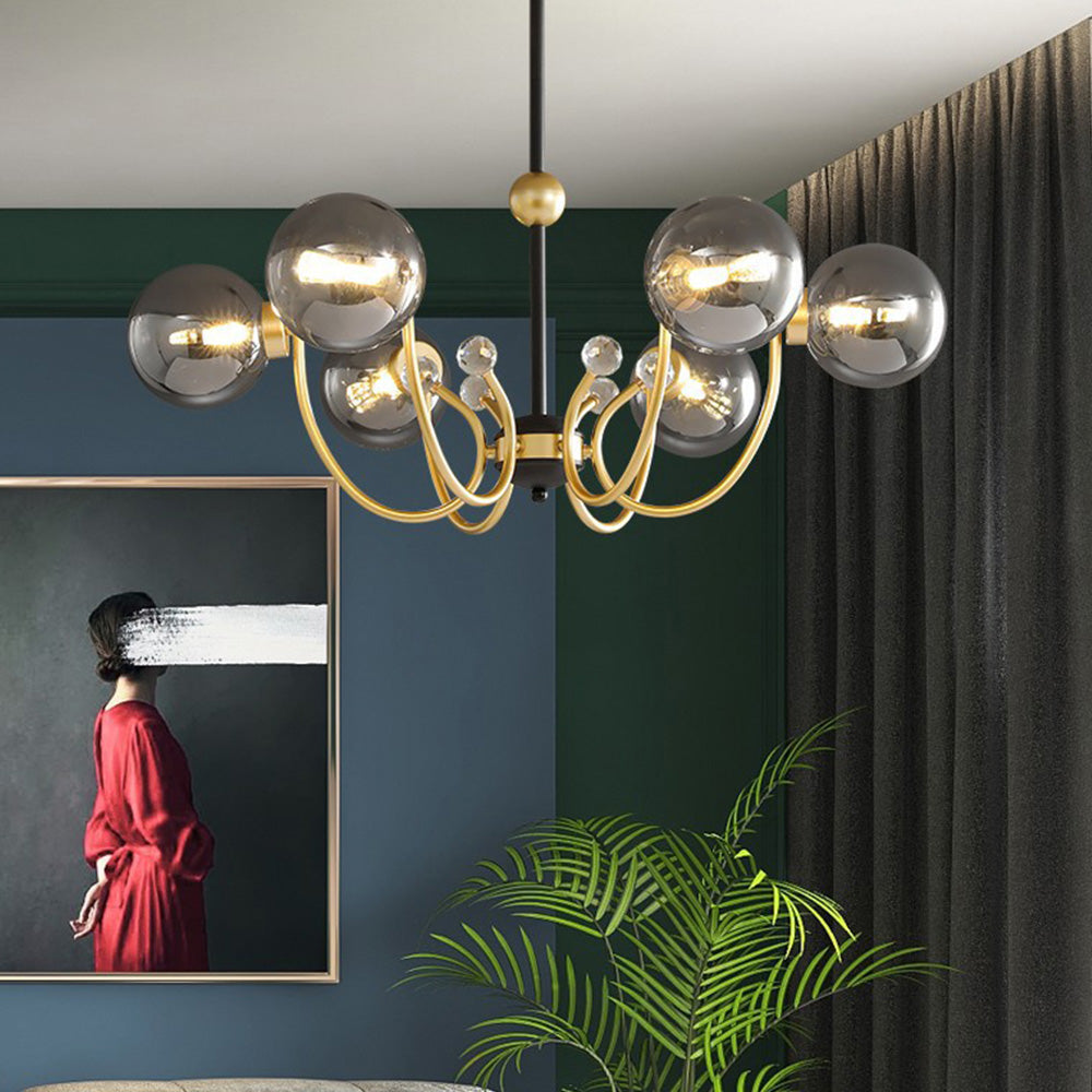 Black Adjustable Sputnik Chandeliers - Cueteks