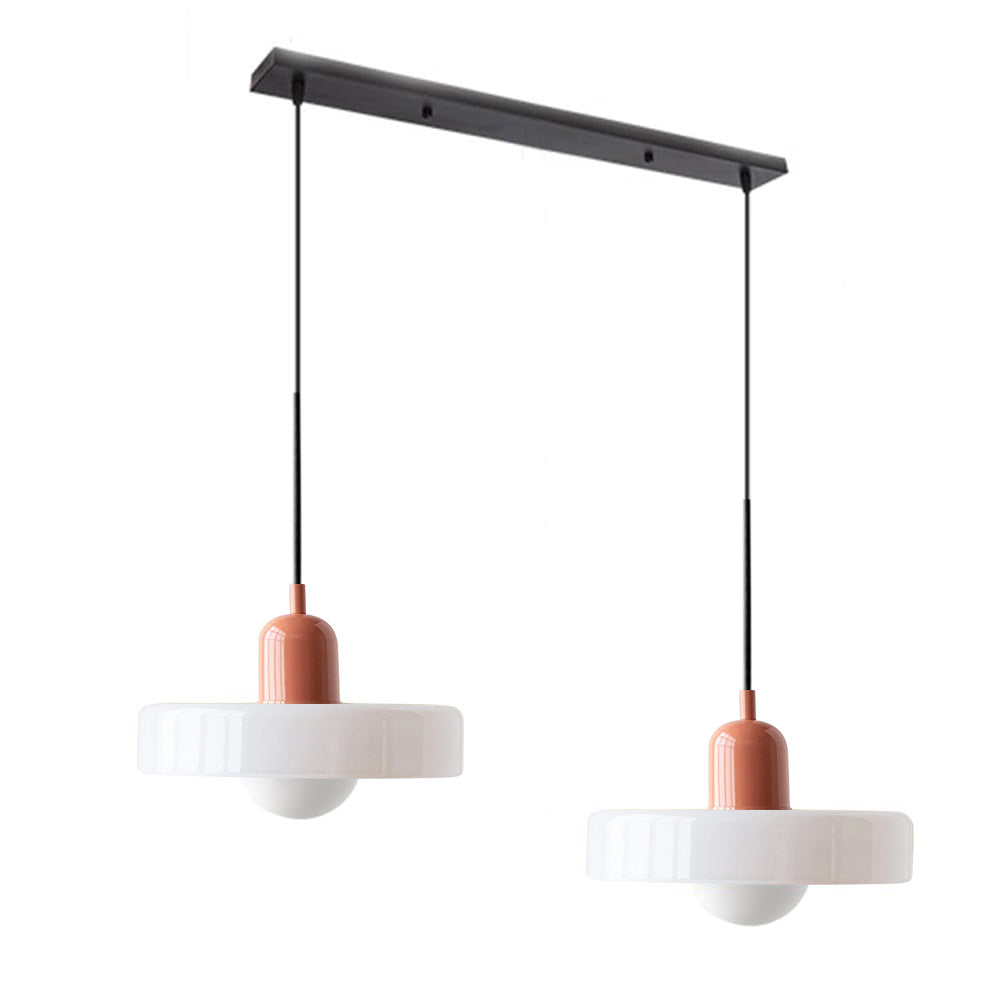 2 Heads Modern Bauhaus Glass Pendant Light - Cueteks