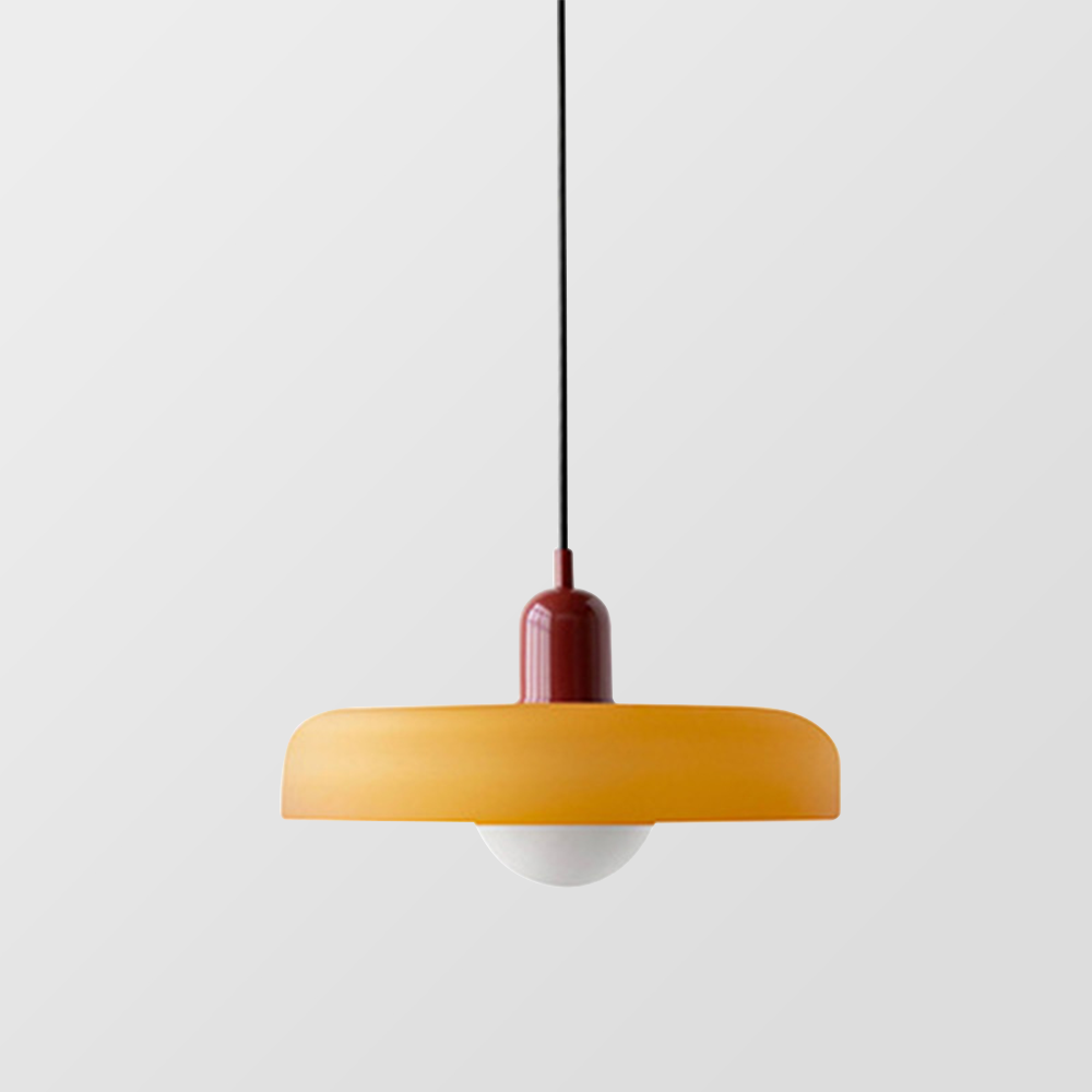 Morandi Disc Orb Bauhaus Colorful Glass Pendant Light - Cueteks