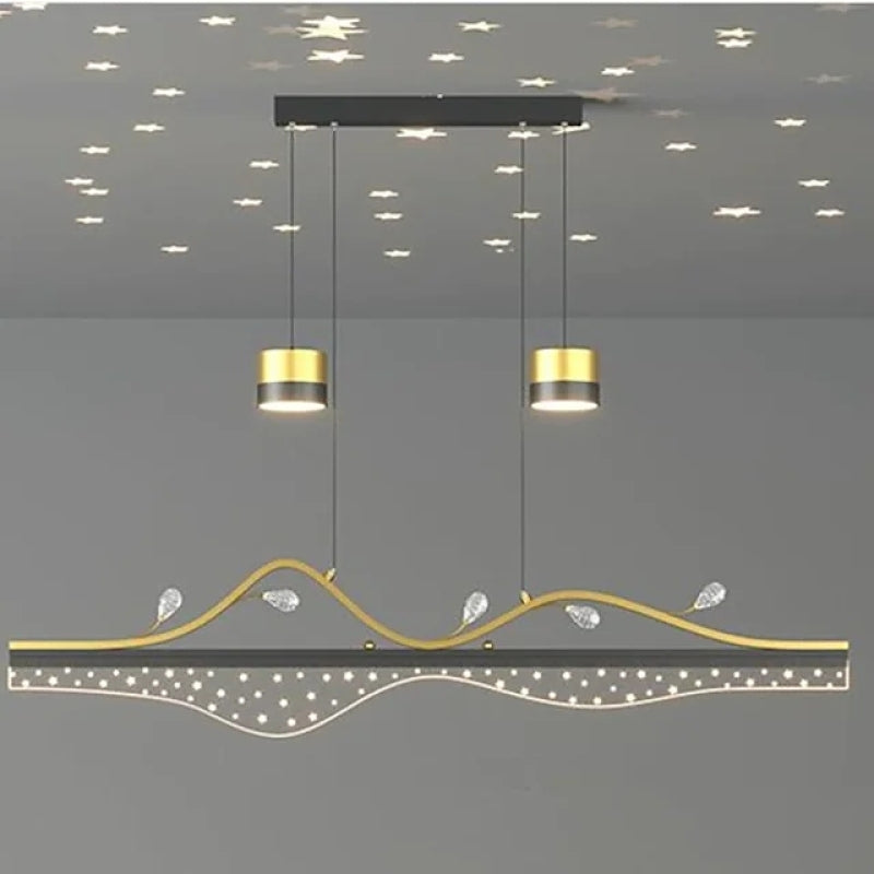 Moderne LED Kronleuchter Sternenhimmel Pendelleuchte für Esszimmer & Restaurant - Cueteks
