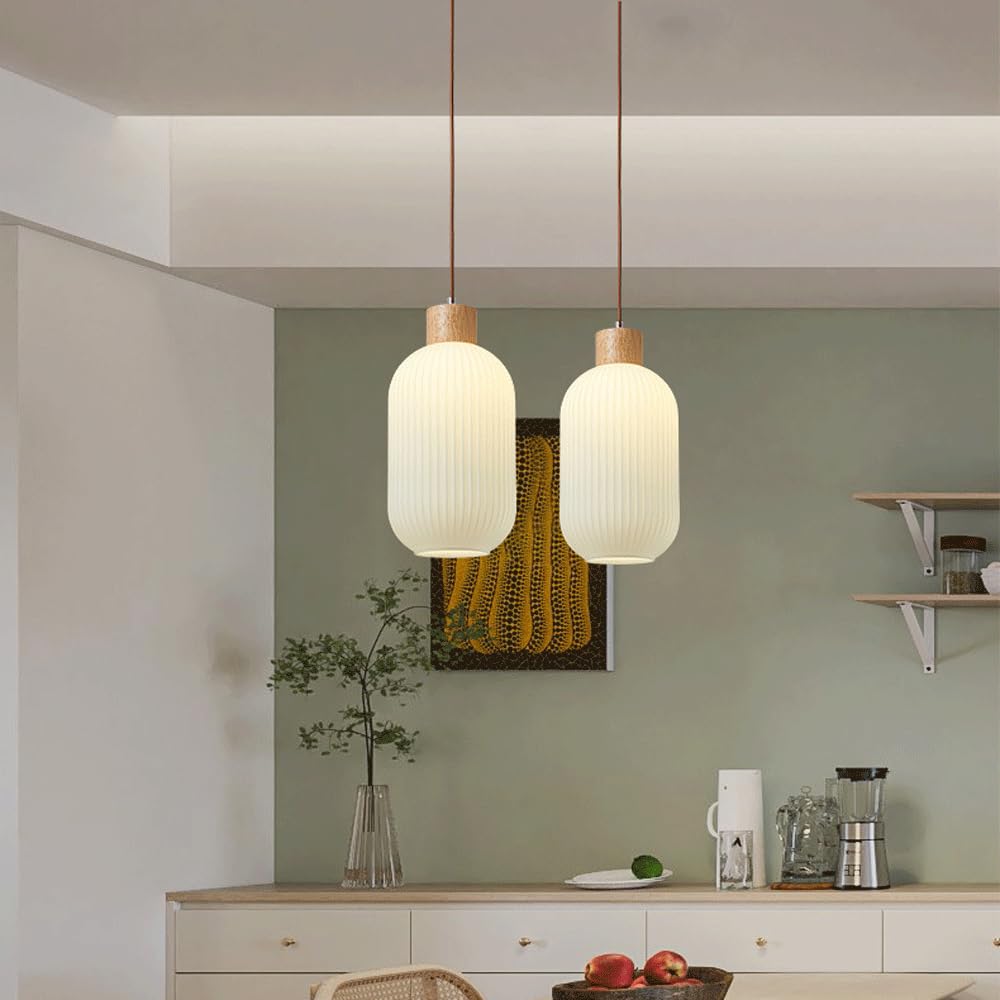 Vintage Milky White Glass Pendant Lights - Cueteks