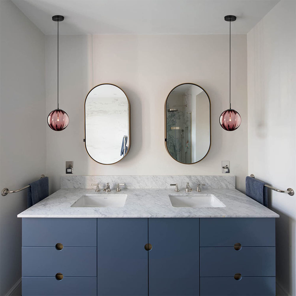 Modern Simple Round Glass Pendant Light - Cueteks