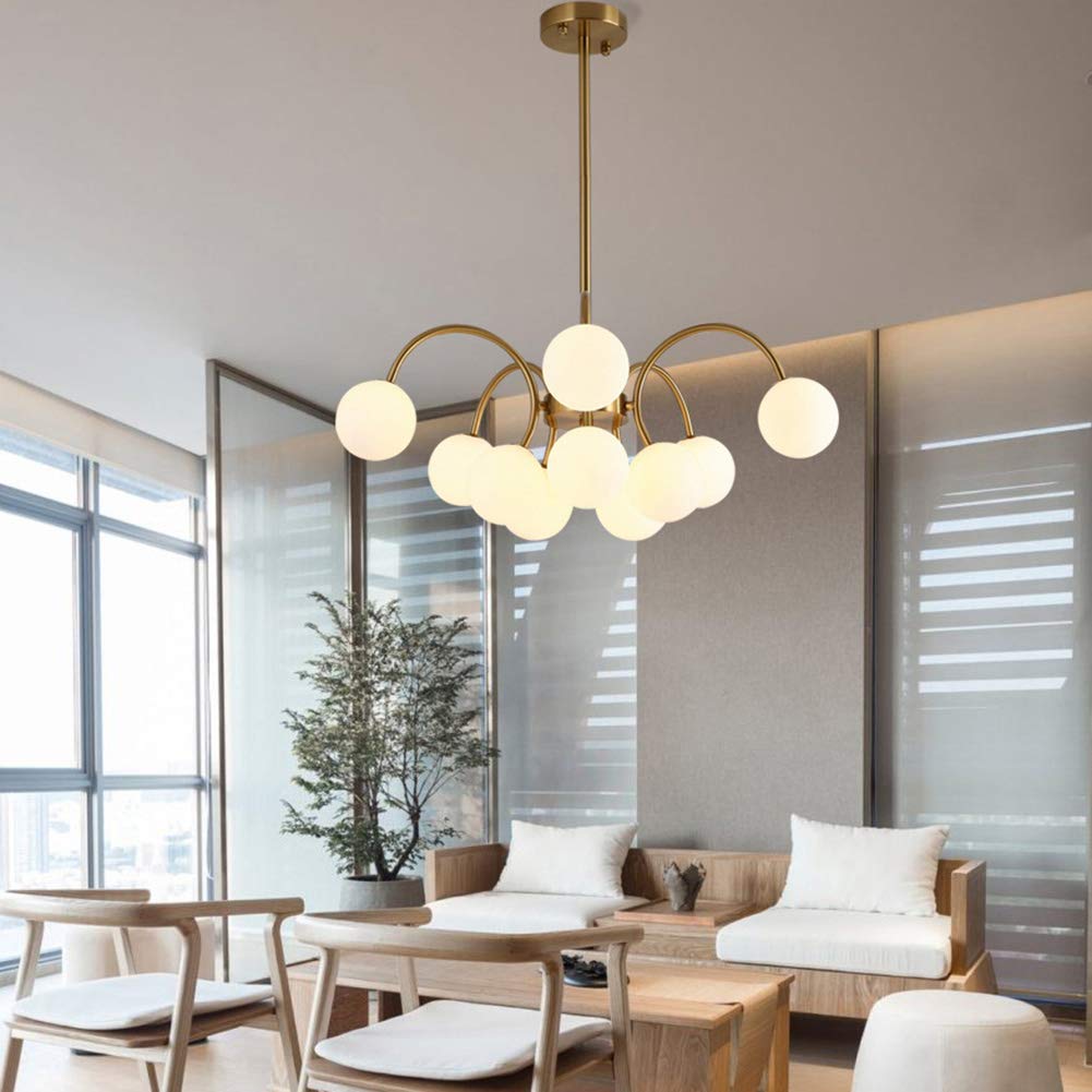 Modern Gold Sputnik Shape Chandelier - Cueteks