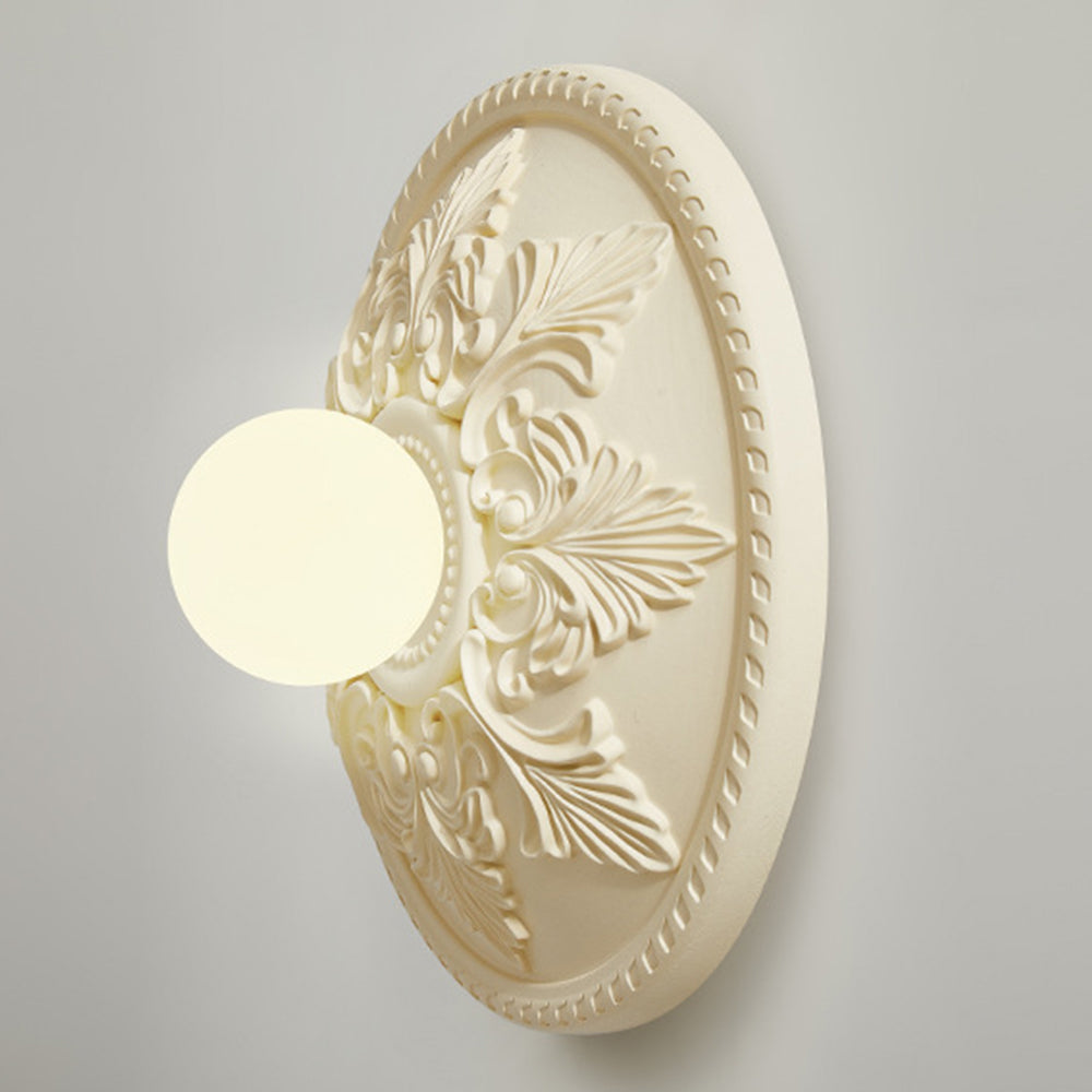 French Style Glass Milky Coffee Wall Light Sconces - Cueteks