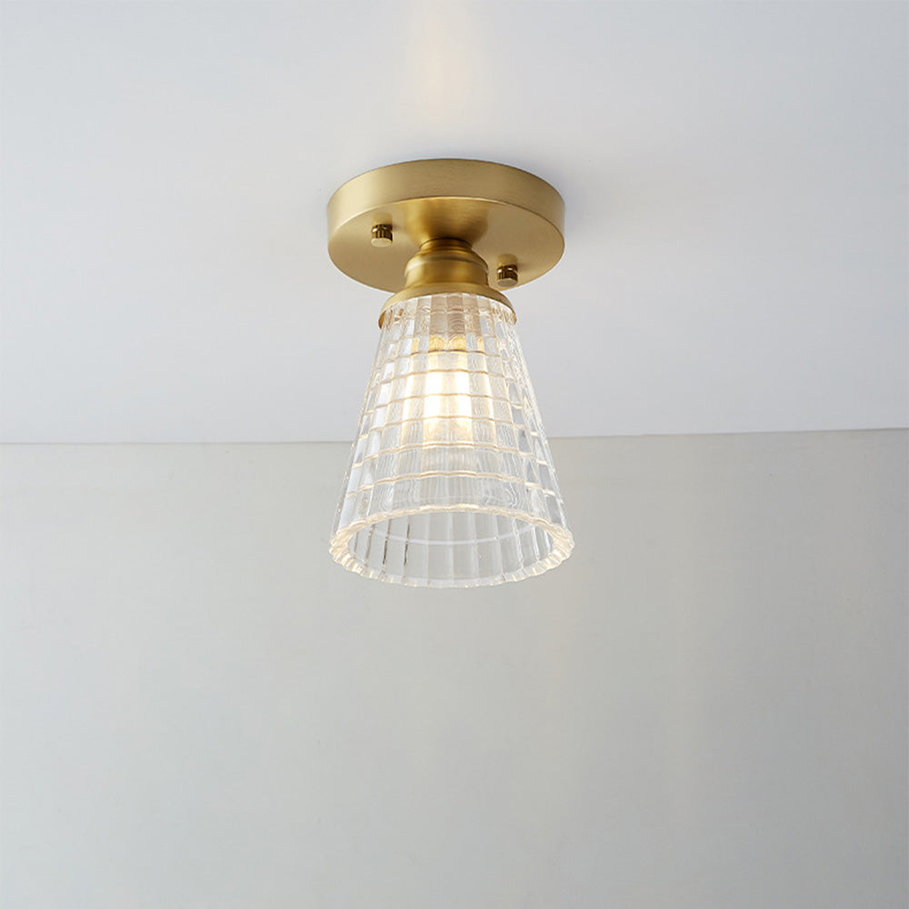 Simple Glass Semi Flush Ceiling Lights - Cueteks