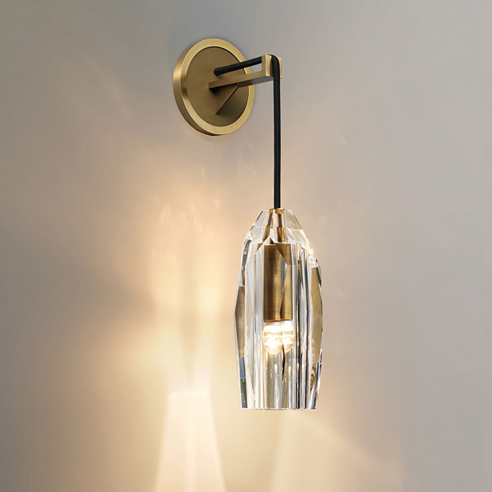 Modern Faceted Crystal Wall Lights - Cueteks