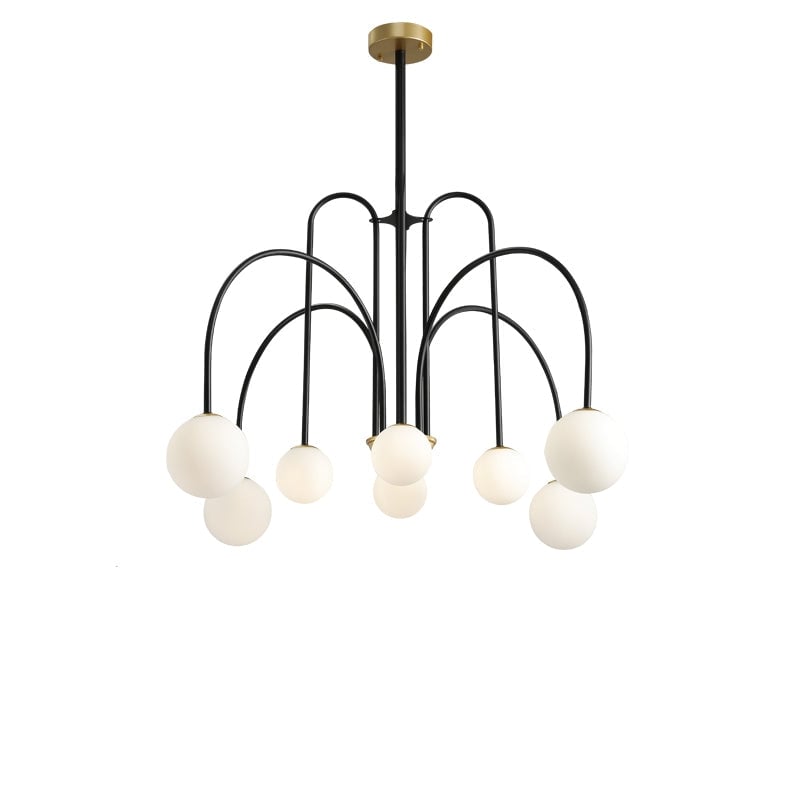 Art Deco Glass Ball Chandelier - Cueteks