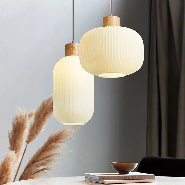 Vintage Milky White Glass Pendant Lights - Cueteks