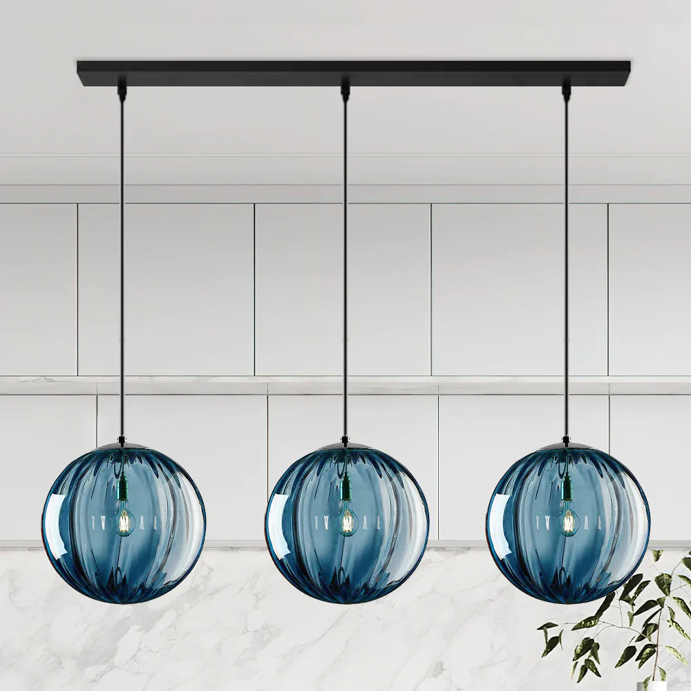 Modern Simple Round Glass Pendant Light - Cueteks