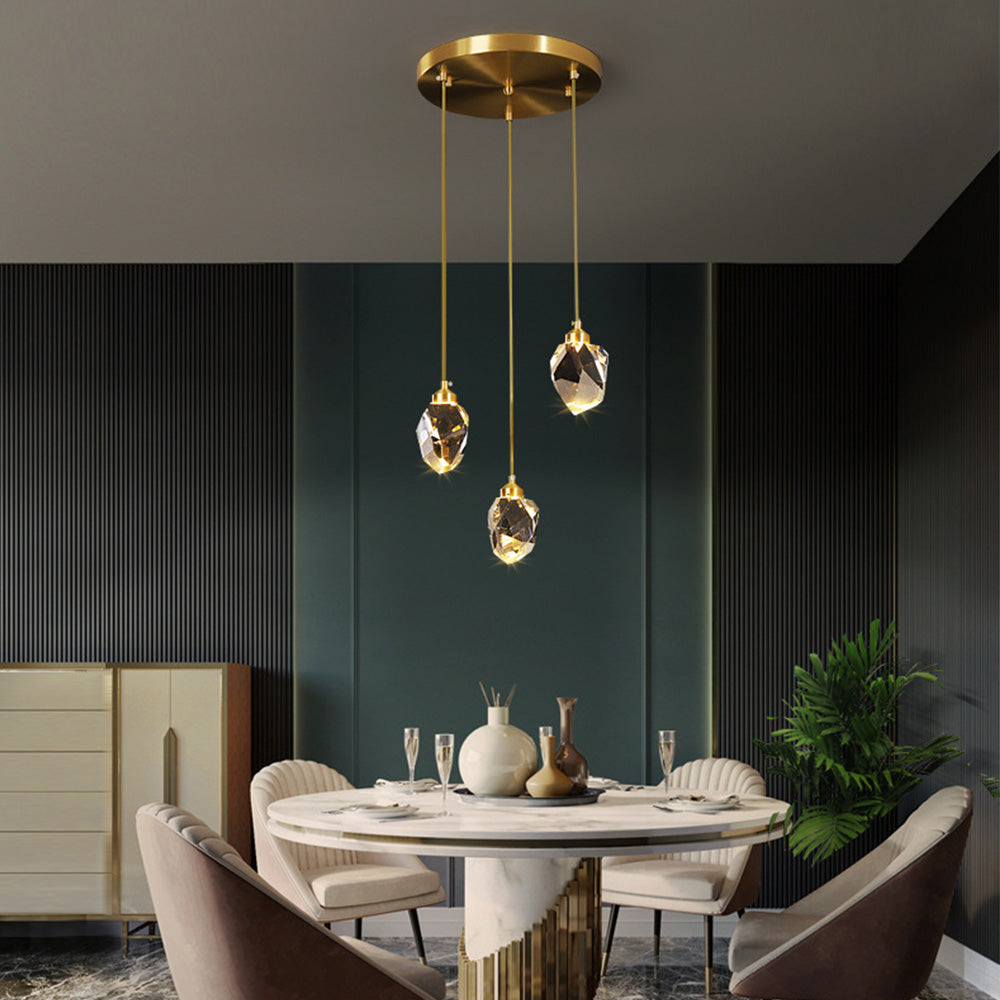 Creative Modern Crystal Gold Raindrop Chandelier - Cueteks