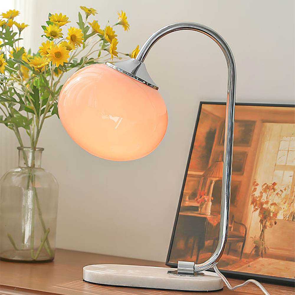Marshmallow Metal Glass Table Lamp - Cueteks
