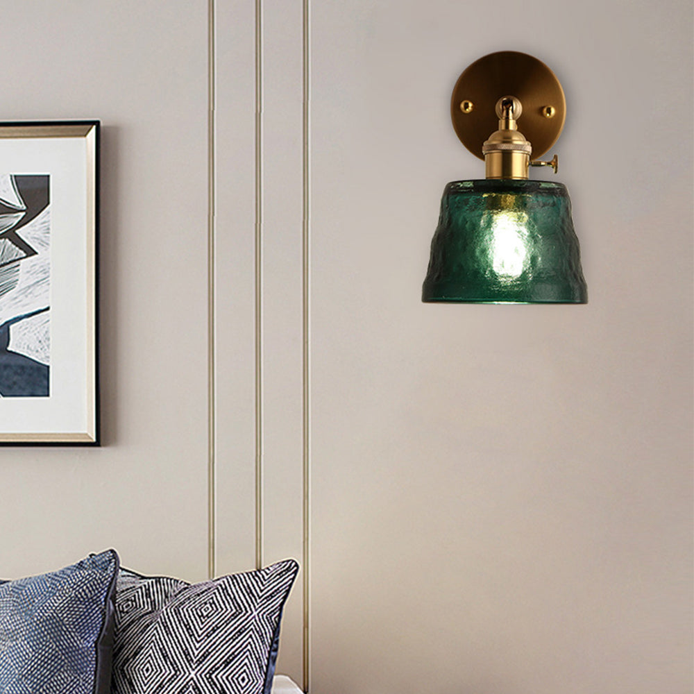 Vintage Glass Adjustable Wall Sconce - Cueteks