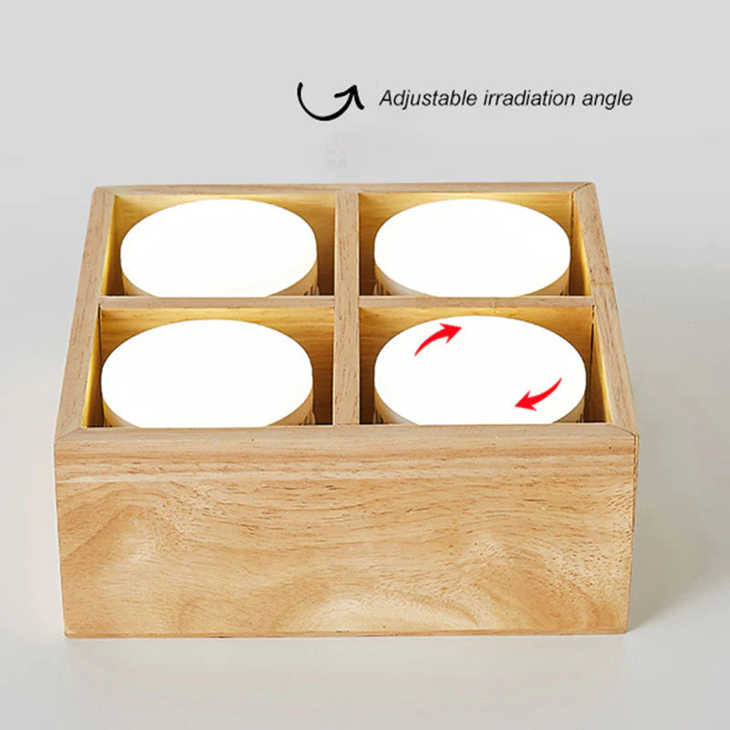 Ozawa Einfache LED Deckenleuchte aus Holz für Wohnzimmer, Schlafzimmer - Cueteks