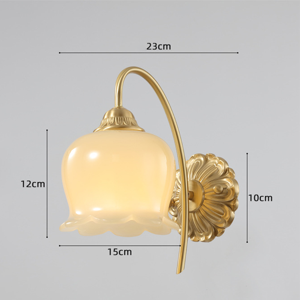 Creamy Copper Glass Wall Sconce - Cueteks