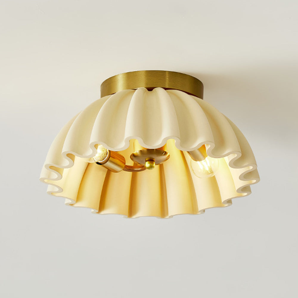 Vintage French Resin Entrance Ceiling Light - Cueteks