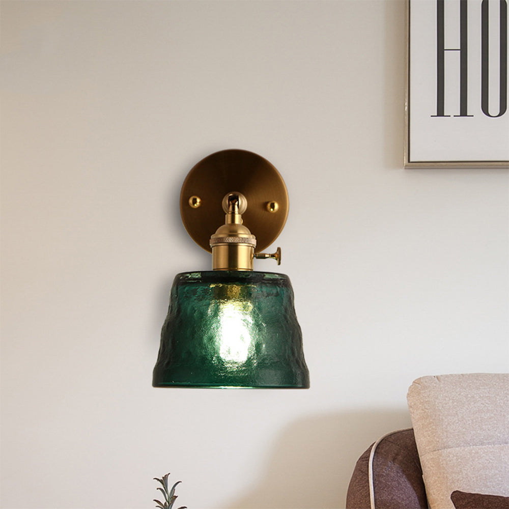 Vintage Glass Adjustable Wall Sconce - Cueteks