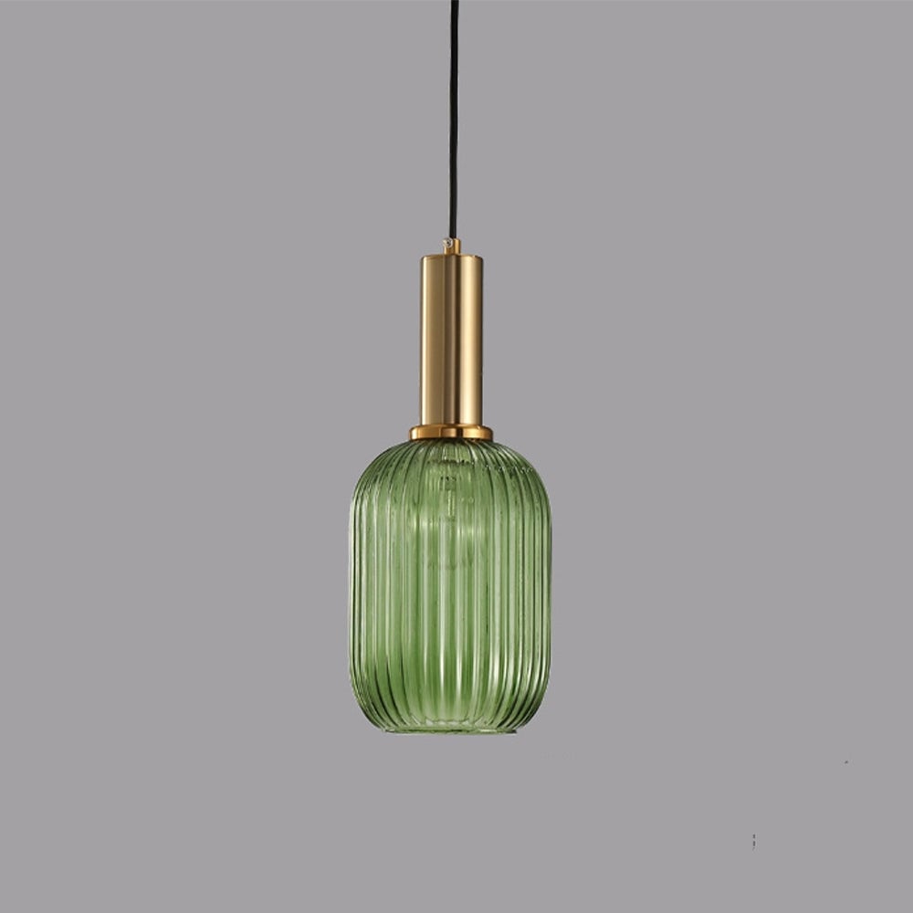 Vintage Stained Glass Lantern Shape Pendant Light - Cueteks