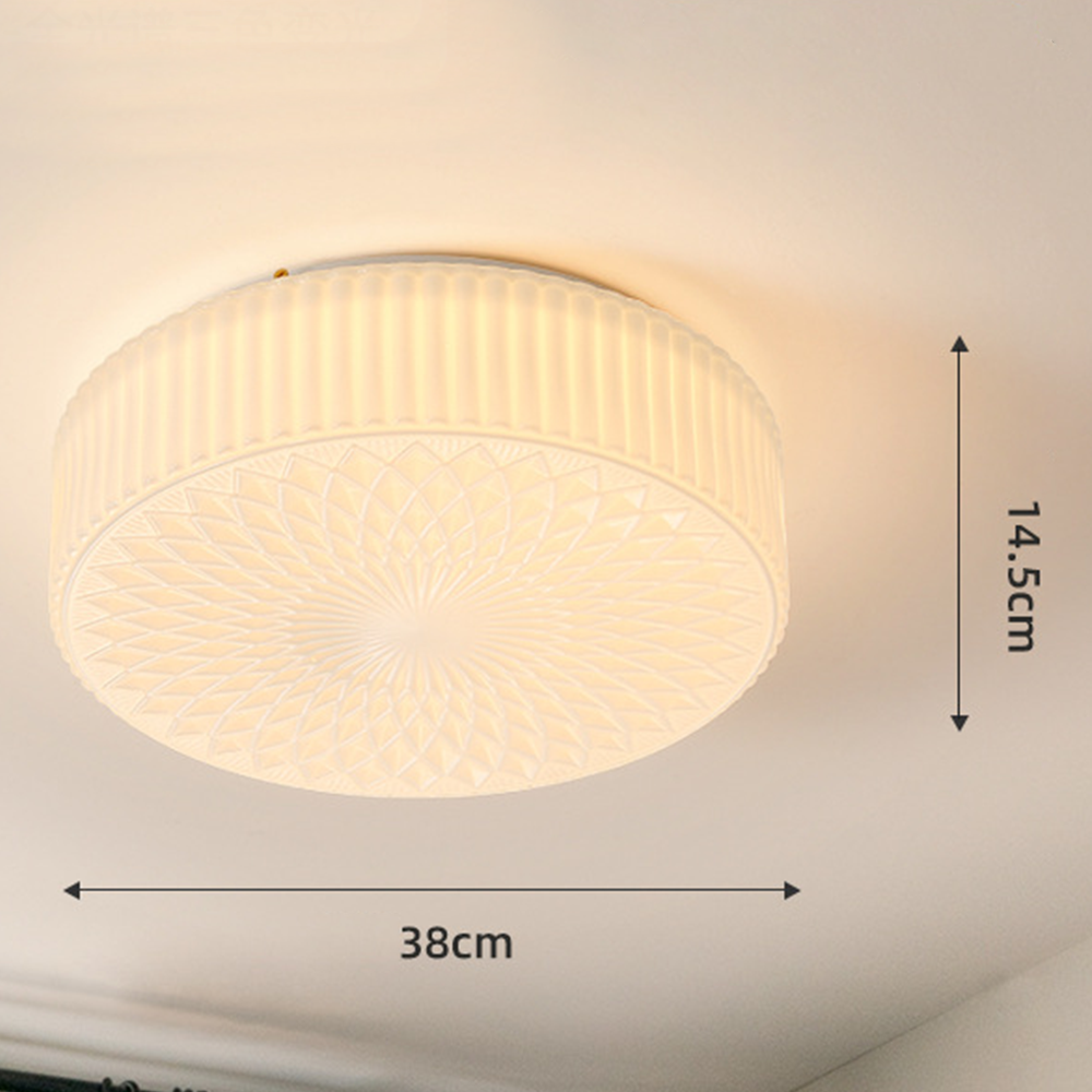 French Art Glass Flush Mount Ceiling Light - Cueteks