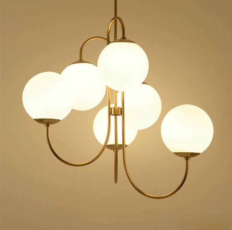 Metal Glass Vintage Chandelier - Cueteks