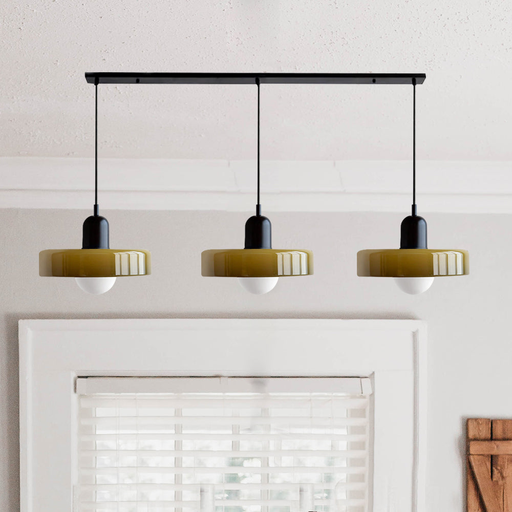 3 Heads Bauhaus Modern Simple Glass Pendant Light - Cueteks