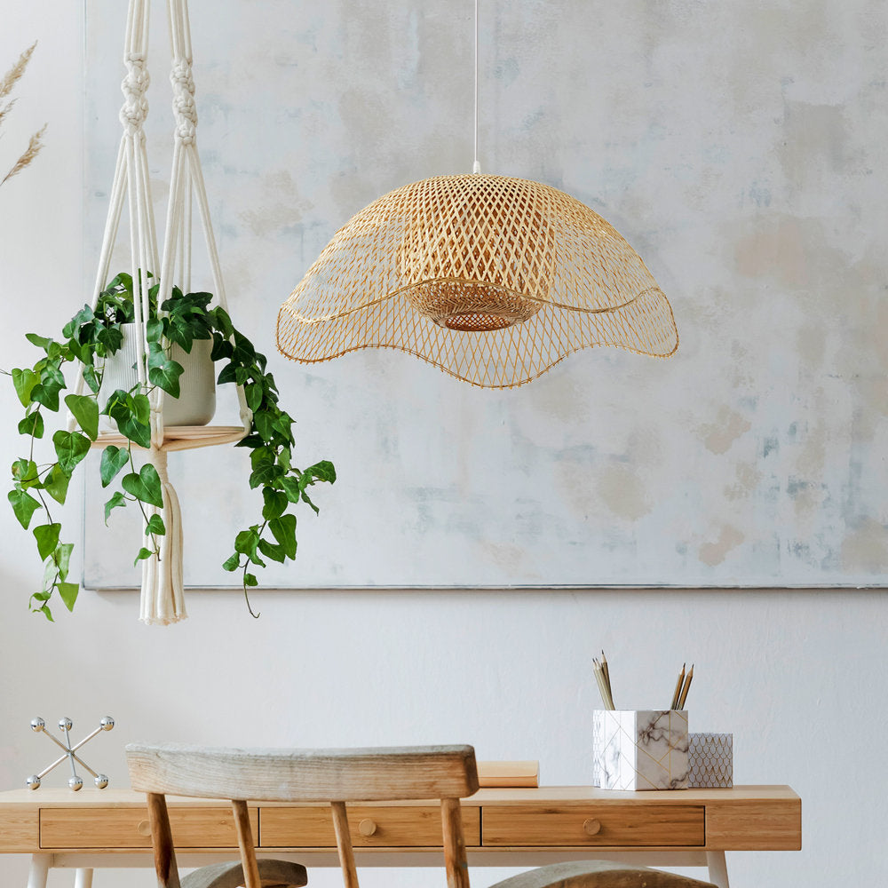 Bamboo Woven Hanging Lighting - Cueteks