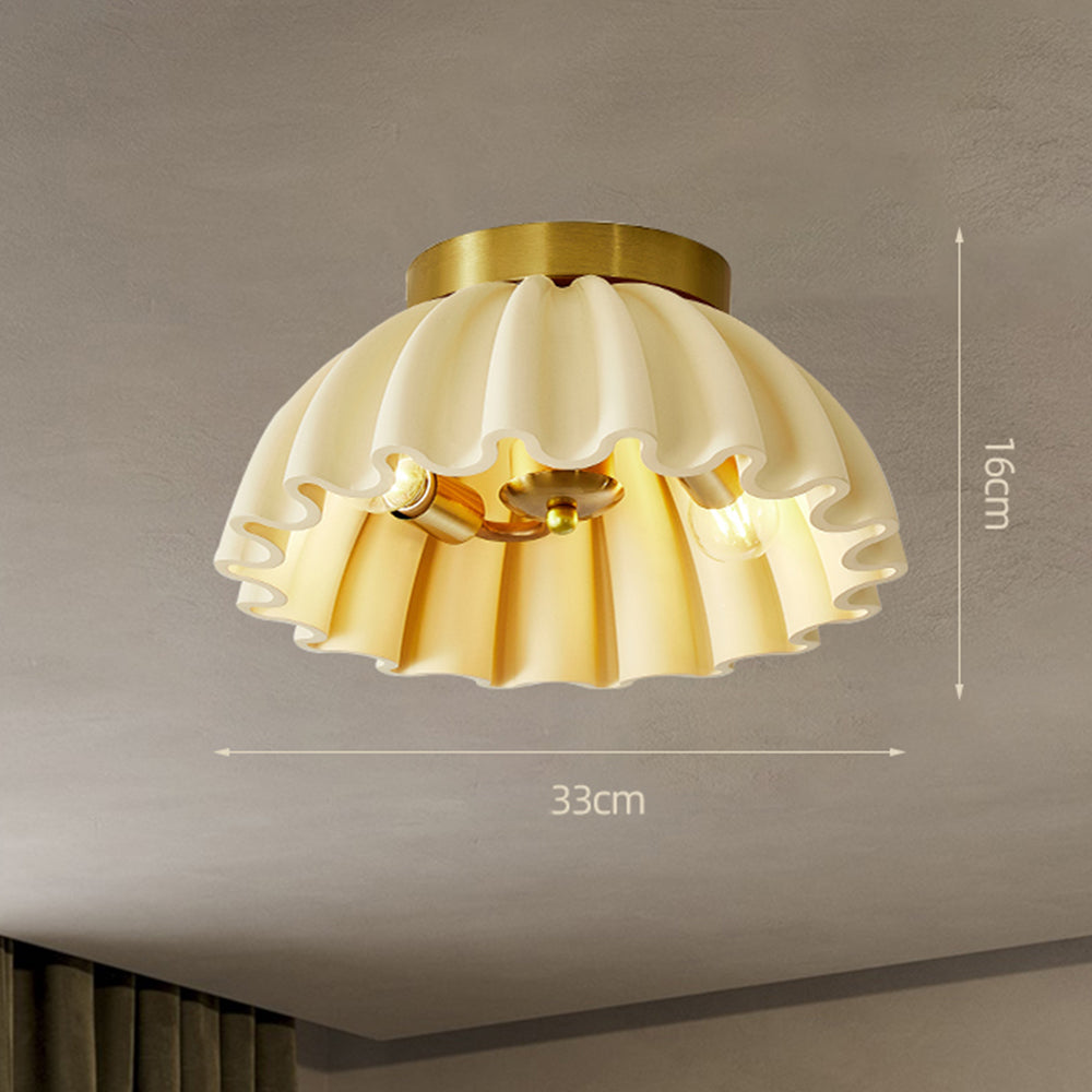 Vintage French Resin Entrance Ceiling Light - Cueteks