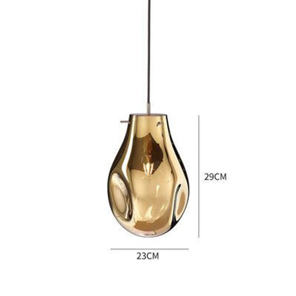 Handcrafted Irregular Shape Glass Pendant Lighting - Cueteks