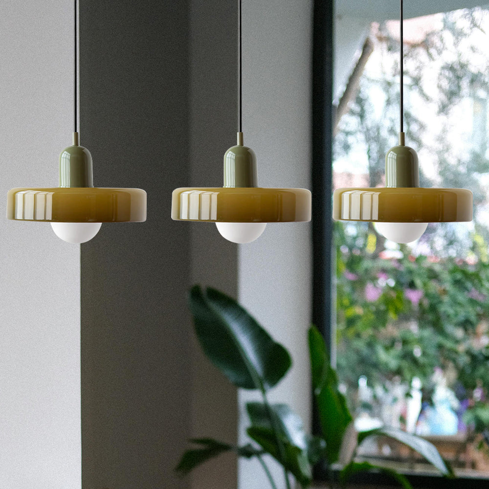 3 Heads Bauhaus Modern Simple Glass Pendant Light - Cueteks