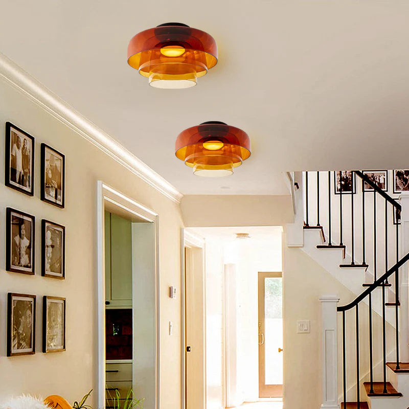 Nordic Designer Creative Personality Medieval Glass Ceiling Lamp - Cueteks